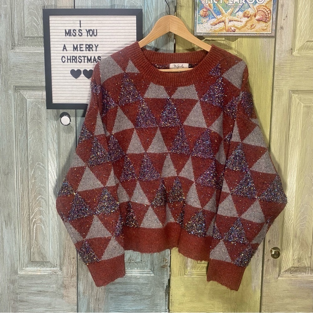 𝅺christmas Sweater 🌟 Sparkly 🌟 Large​